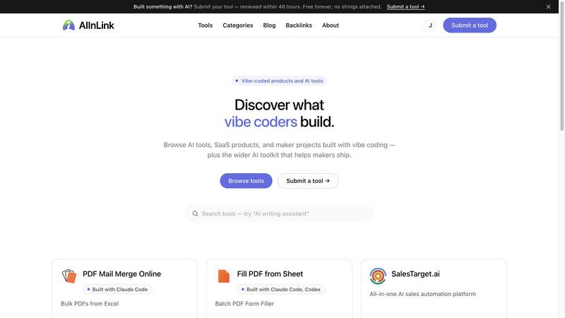 AIInLink application interface and features