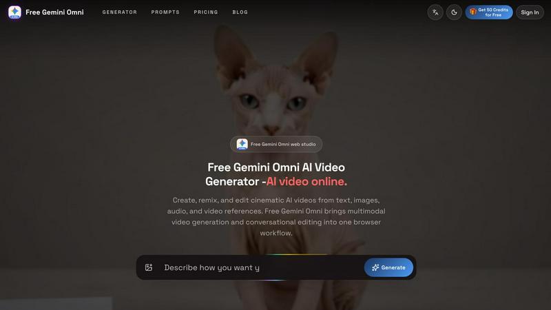 Free Gemini Omni application interface and features