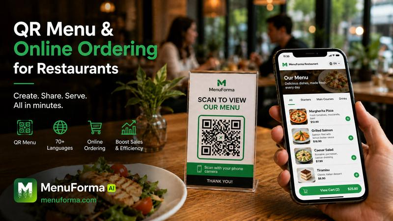 MenuForma application interface and features