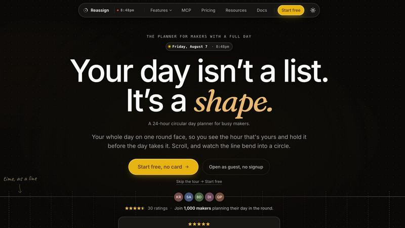 Reassign.ai application interface and features