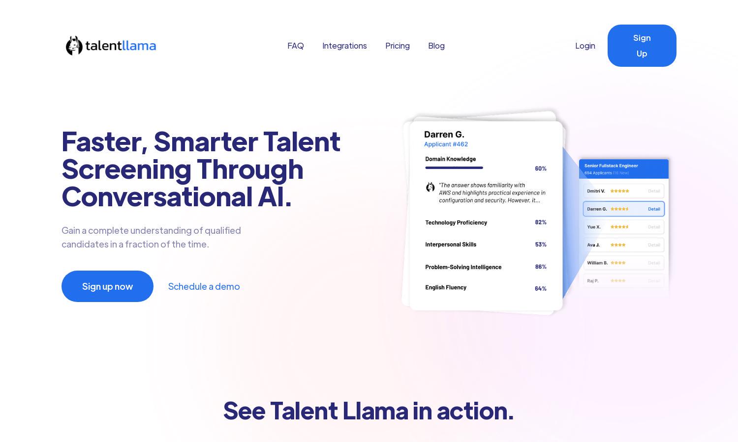Talent Llama Website