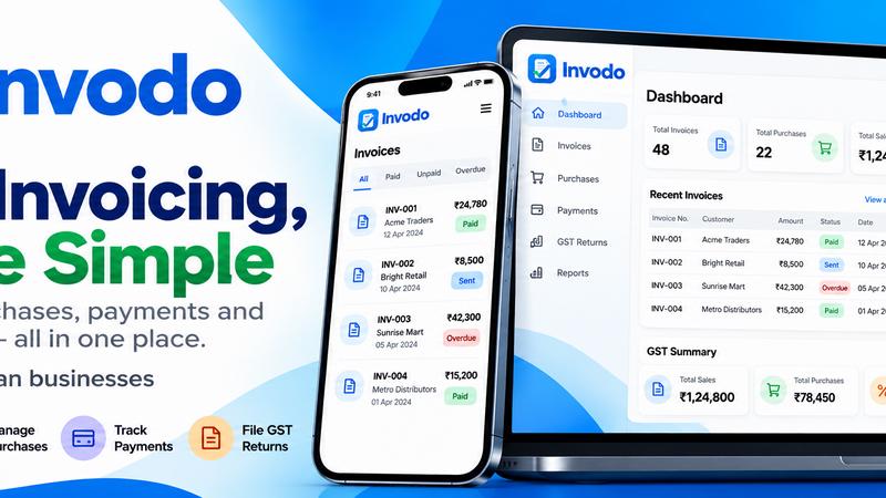 Invodo application interface and features
